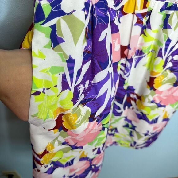 J Crew Spaghetti Strap Floral Dress Size 6 Multi Color with Pockets (K1) - Picture 8 of 9